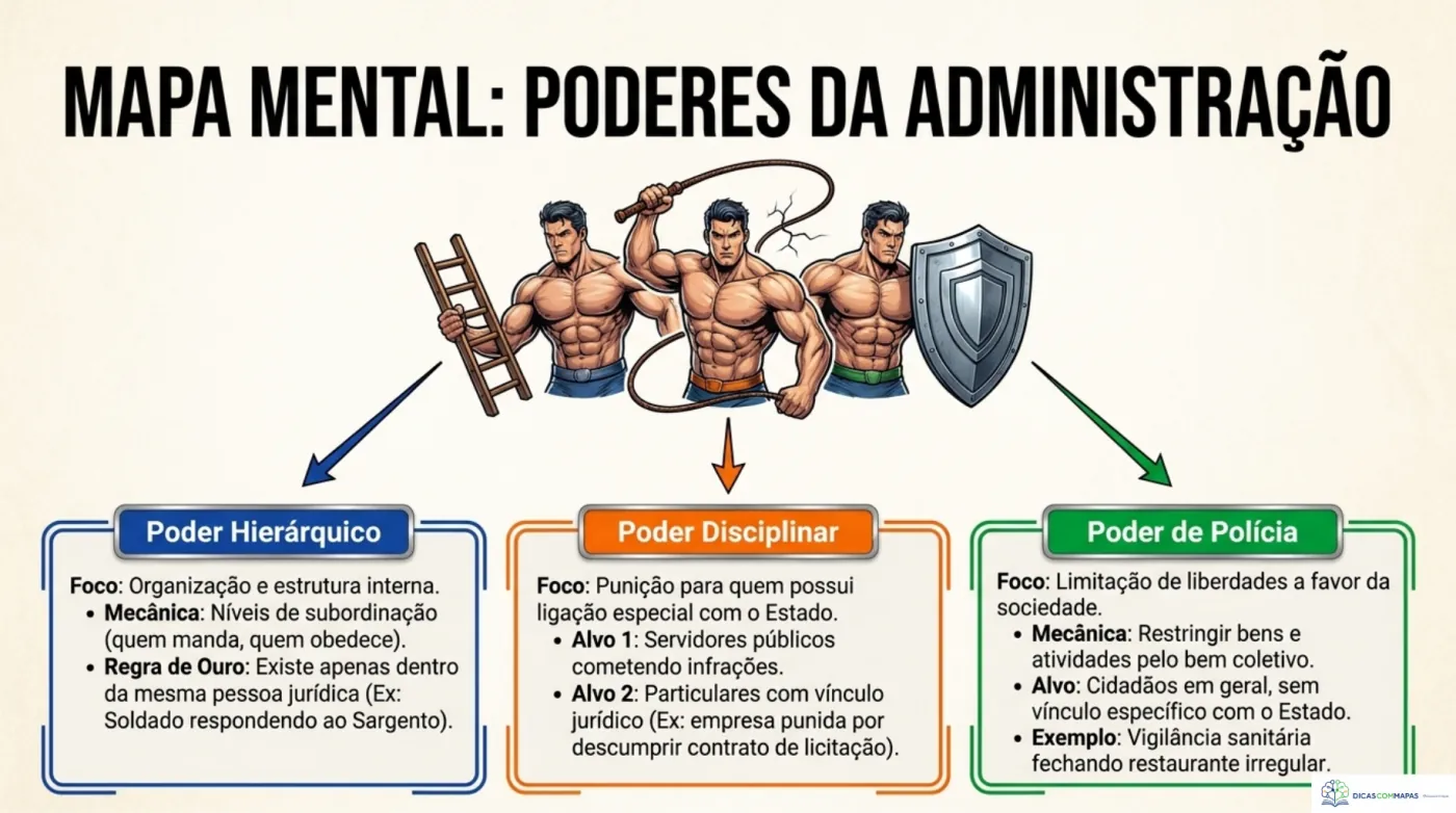 Mapa mental: Poderes da Administração