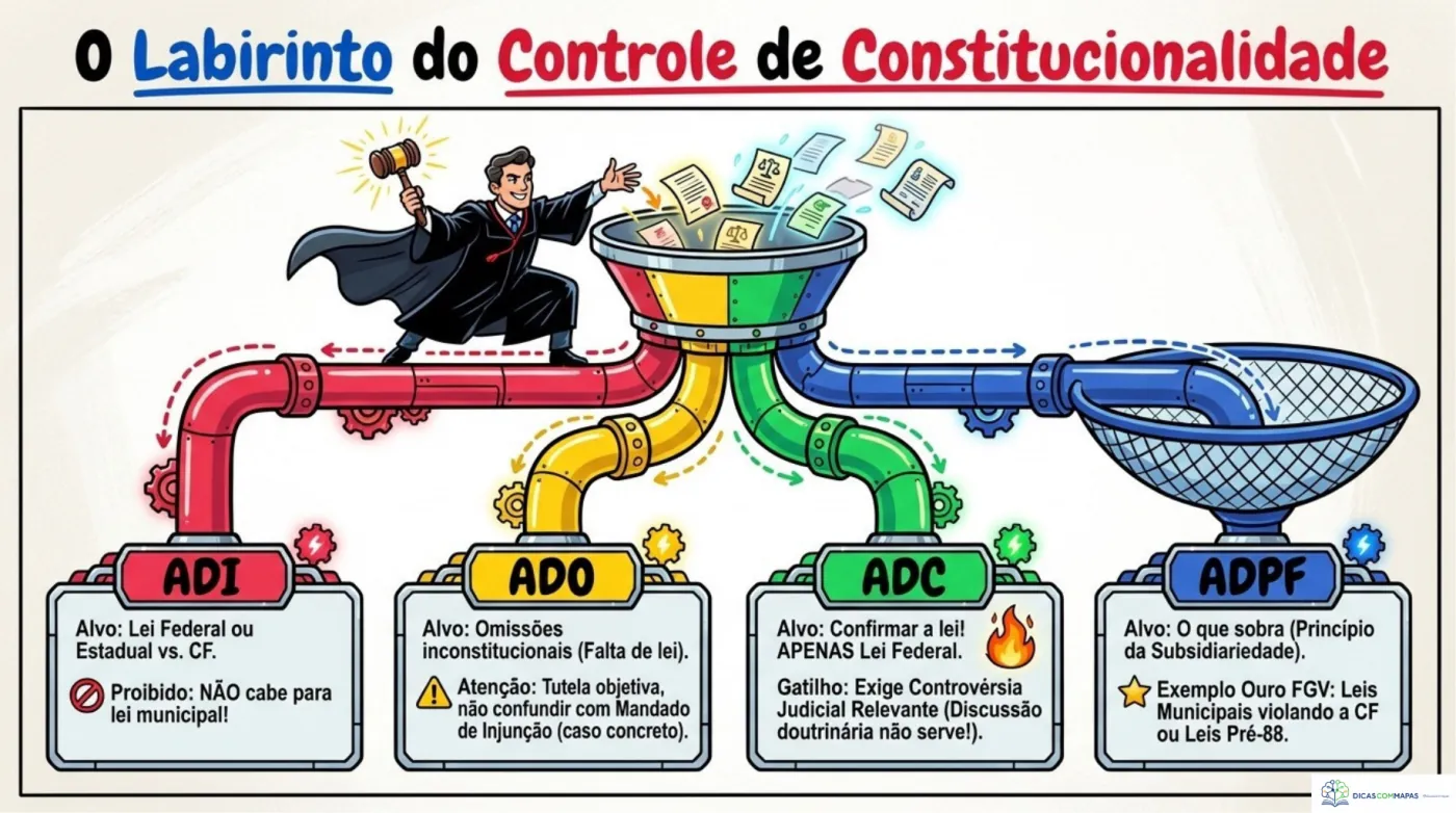 Mapa mental: Controle de Constitucionalidade