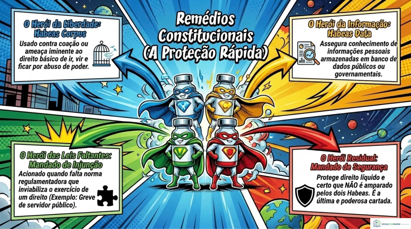 Mapa mental: Remédios Constitucionais — A Proteção Rápida